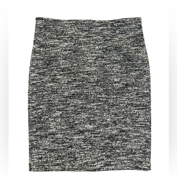 Ann Taylor Pencil Skirt Womens Size 14 Black Tweed Stretch - Picture 1 of 4